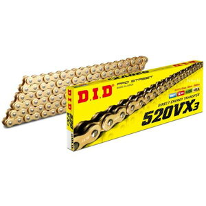 DID �哯�H�� �`�F�[�� 520VX3 VX�V���[�Y X�����O �S�[���h 104L �N���b�v 4525516321174 HD�X