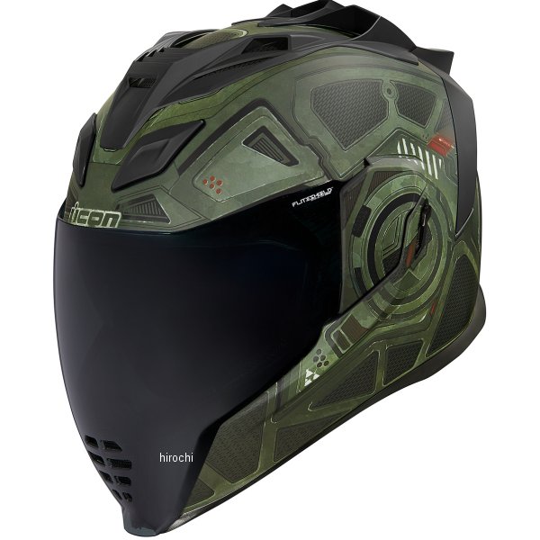 アイコン ICON フルフェイスヘルメット AIRFLITE BLACKCHAIN 緑 LGサイズ 0101-13278 HD店 ヘルメット