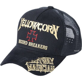 イエローコーン YeLLOW CORN メッシュキャップ 黒/ゴールド YC-010 HD店