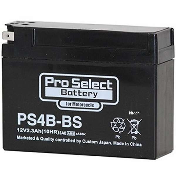 即納 プロセレクト PROSELECT バイク用 MFバッテリー PS4B-BS 新品本物 HD店 GT4B-5互換 YT4B-BS PSB003 現品限り一斉値下げ 液入充電済