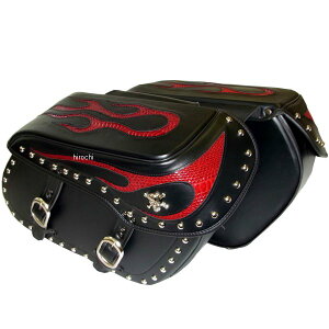 クロス Xross ラージサイドバッグ ダブルバッグ 黒 レッドパイソン フレア シルバースカル BSF-104-1SA HD店