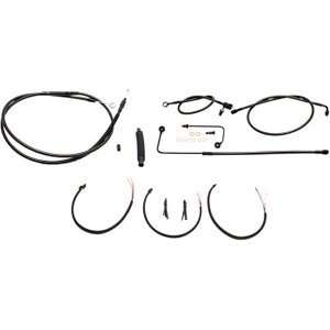 【USA在庫あり】 LAチョッパーズ LA Choppers ケーブルコンプキット Midnight 16年?17年 FLS ABS付 12-14インチ用 0610-1816 HD店