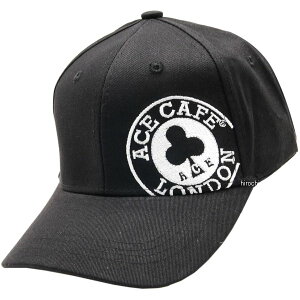 エースカフェロンドン ACE CAFE LONDON コットンキャップ 黒/白 約55〜60cm アジャスト可能 AC006CC-BK/WH HD店
