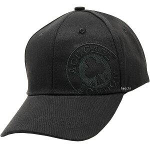 エースカフェロンドン ACE CAFE LONDON コットンキャップ 黒/黒 約55〜60cm アジャスト可能 AC006CC-BK/BK HD店