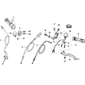 �z���_���[�V���O HRC NSF100C�P�[�u�� 22870-NX2-000 HD�X