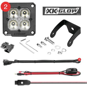 �yUSA�݌ɂ���z XKGLOW XKchrome 20w LED �L���[�u���C�g RGB �A�N�Z���g ���C�g�L�b�g �X�|�b�g�r�[�� xkgXK065002-S-KIT HD�X