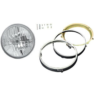 S=710 ピーエムシー PMC BRIGHTEC マルチリフレクター ヘッドライト ラウンドタイプ 旧カワサキ系リム付き 黄 汎用 クリア 71-0100 HD店