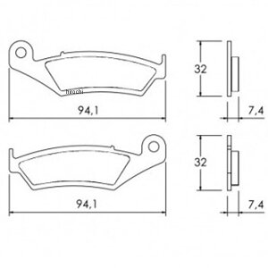 �A�R�T�b�g ACCOSSATO �u���[�L�p�b�h AGPA149 �I�[�K�j�b�N XR600R�ACR500R�AATC350X�AAX-1�ACRM250R 403-AGPA149-OR HD�X