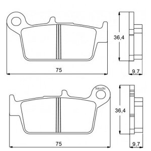 �A�R�T�b�g ACCOSSATO �u���[�L�p�b�h AGPP090 �I�[�K�j�b�N XR650�AXR600R�ACR500R�AXR440R�AXR300�AXR250 403-AGPP090-OR HD�X
