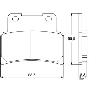 �A�R�T�b�g ACCOSSATO �u���[�L�p�b�h 14�N-19�N MT125 Front �G�{�����[�V����EV1 403-AGPA101-EV1 HD�X