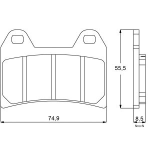 �A�R�T�b�g ACCOSSATO �u���[�L�p�b�h �G�{�����[�V����EV2 95�N-98�N XJR1200 (ITALY)Front 403-AGPA096-EV2 HD�X