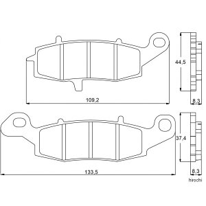 �A�R�T�b�g ACCOSSATO �u���[�L�p�b�h �G�{�����[�V����EV1 05�N GSF650 BANDIT RIGHT Front 403-AGPA094-EV1 HD�X