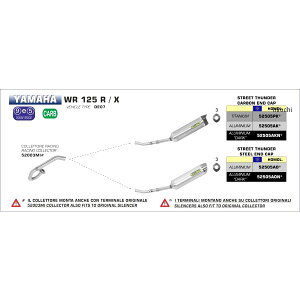 A[ ARROW XbvI}t[ THUNDER 09N-16N WR125R A~_[N/XeGh 52505AON HDX