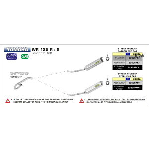 A[ ARROW tGL][Xg THUNDER 09N-16N WR125R A~_[N/XeGh 52505AON-52003MI HDX