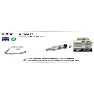 A[ ARROW 2:1RN^[ MAXI RACE TECH TCT[p 15N-16N BMW R1200RS XeX 71632MI-R1200RT HDX