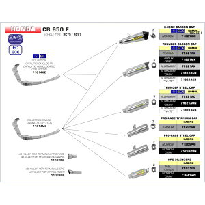 �A���[ ARROW �t���G�L�]�[�X�g PRO RACE 14�N-18�N CB650F �`�^�� 71205PR+71614MI-CB650F HD�X
