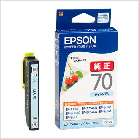 【メーカー在庫あり】 エスコ ESCO エプソン インクカートリッジ(ライトシアン/ICLC 70) 000012246002 HD