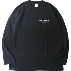 7858 カドヤ KADOYA ロングTシャツ カドヤ KADOYAロゴ 黒 Sサイズ 7858-0/BK/S HD店