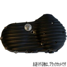 部品屋K&W EMD プライマリーカバー リブ付き 04年以降 XL ブラックカット PCXLI-R-R HD店