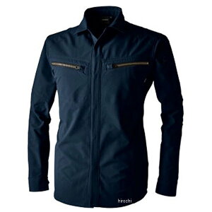 【メーカー在庫あり】 TSデザイン TSエコダブルライトクロスロングスリーブシャツ ネイビー LLサイズ 5605 HD店