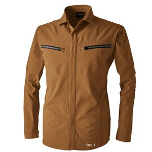 【メーカー在庫あり】 TSデザイン TSエコダブルライトクロスロングスリーブシャツ キャメル SSサイズ 5605 HD店