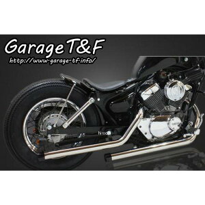 ガレージT&F ドラッグパイプマフラー マフラーエンド付き(アルミ/ブラック) ビラーゴ250 ステンレス XV250ML06 HD店
