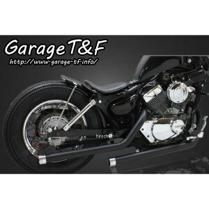 ガレージT&F ドラッグパイプマフラー マフラーエンド付き(アルミ) ビラーゴ250 黒 XV250ML11 HD店