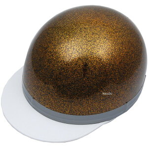 【メーカー在庫あり】 NBS バイクパーツセンター ハーフヘルメット コルク半 三つボタン ブラックゴールドラメ フリーサイズ(57-60cm未満) 701010 HD店