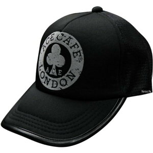 【メーカー在庫あり】 エースカフェロンドン ACE CAFE LONDON ナイロンメッシュキャップ サークル 黒 AC005UM_BK HD店