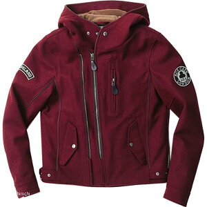 【メーカー在庫あり】 FS2301TJ エースカフェロンドン ACE CAFE LONDON 2024年秋冬モデル メルトンW2フーデッドジャケット バーガンディ Mサイズ FS2301TJ-BD/M HD店