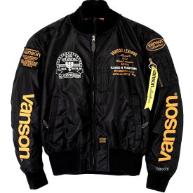 バンソン VANSON 2023年秋冬モデル MA-1ジャケット 黒/黄 3XLサイズ VS23108W HD店