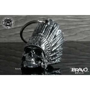 K[WTF Bravo Bells(u{[x) Indian Chief Skull Chrome Bell(CfBA`[tXJN[x) CL-06 HDX