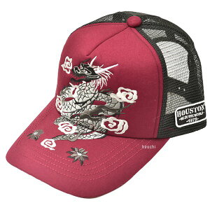 ヒューストン HOUSTON メッシュキャップ DRAGON ワイン フリーサイズ HTG-KW006-69 HD店