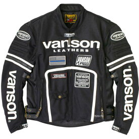 バンソン VANSON 2024年春夏モデル メッシュ ライダースジャケット 黒/白 Mサイズ VS24105S HD店