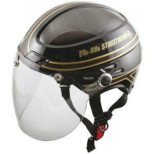 【メーカー在庫あり】 TNK工業 ハーフヘルメット STR-Z JT 黒/ディープブラウン フリーサイズ(58-59cm) 4984679511189 HD店