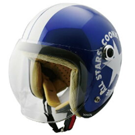 【メーカー在庫あり】 TNK工業 ジェットヘルメット CA-6 メタリックブルー/ホワイト キッズサイズ(54-56cm) 4984679512414 HD店