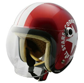 【メーカー在庫あり】 TNK工業 ジェットヘルメット CA-6 キャンディレッド/ホワイト キッズサイズ(54-56cm) 4984679512421 HD店