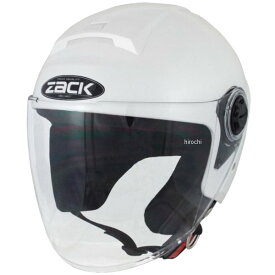 【メーカー在庫あり】 TNK工業 ジェットヘルメット ZACK ZR-20 シールド付きJET パールホワイト フリーサイズ (58-59cm) 4984679512728 HD店