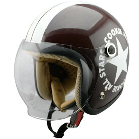 【メーカー在庫あり】 TNK工業 ジェットヘルメット CA-6 メタリックブラウン/ホワイト キッズサイズ（54-56） 4984679513213 HD店