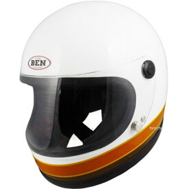 【メーカー在庫あり】 TNK工業 フルフェイスヘルメット B-60 NEO 白/茶 フリーサイズ(58-59) 4984679513312 HD店