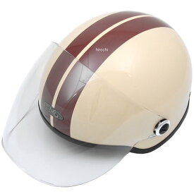 【メーカー在庫あり】 TNK工業 ハーフヘルメット SQ-32 ショーティ ベージュ/茶 フリーサイズ (58-59cm) 4984679511899 HD店