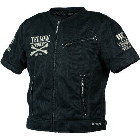 イエローコーン YeLLOW CORN 2024年春夏モデル プロテクティブ メッシュTシャツ 黒/アイボリー Lサイズ YMT-006 HD店
