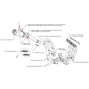 AN|rb` AKRAPOVIC tBbeBOLbg 06N-07N t@CAu[h CBR1000RR P-HF193 HDX