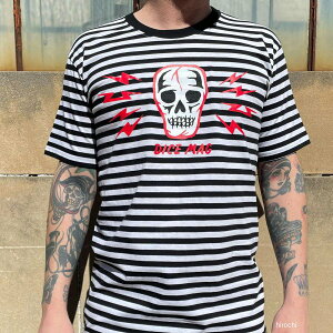 �y���[�J�[�݌ɂ���z DICE MAGAZINE �_�C�X�}�K�W�� Skull & Stripes T�V���c �u���b�N XL - HD�X