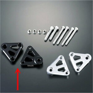 ウッドストック WOODSTOCK エンジンハンガー 2点セット ゼファー1100 黒 EHB-K05-BK2 HD店