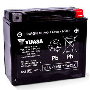 �yUSA�݌ɂ���z Yuasa YTX20L Maintenance Free AGM 12 Volt �o�b�e���[ ysaYUAM420BS HD�X
