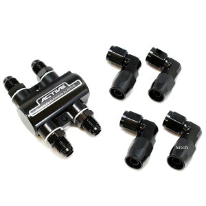 アクティブ ACTIVE サーモスタットキット #6 90°フィッティング4個付 黒 AC1343516 HD店