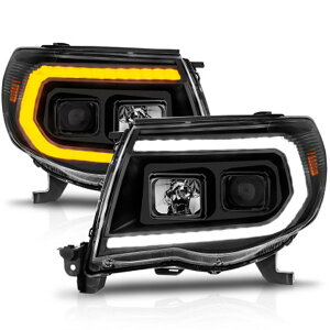 yUSA݌ɂz ANZO 05-11 g^ Tacoma vWFN^[wbhCg w/Light Bar Switchback ubN Housing anz111564 HDX