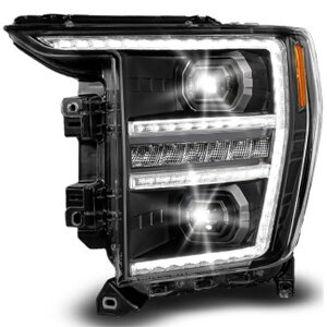 �yUSA�݌ɂ���z Anzo 21�N-23�N �t�H�[�h F150 LED �v���W�F�N�^�[Headlight w/Switchback+Sequential �u���b�N (�^�]�ȑ� Only) anz111594-L HD�X