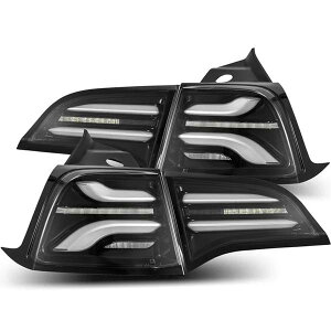�yUSA�݌ɂ���z AlphaRex PRO�V���[�Y LED �e�[�����C�g �W�F�b�g�u���b�N 20�N-22�N Tesla Model Y arx601030 HD�X